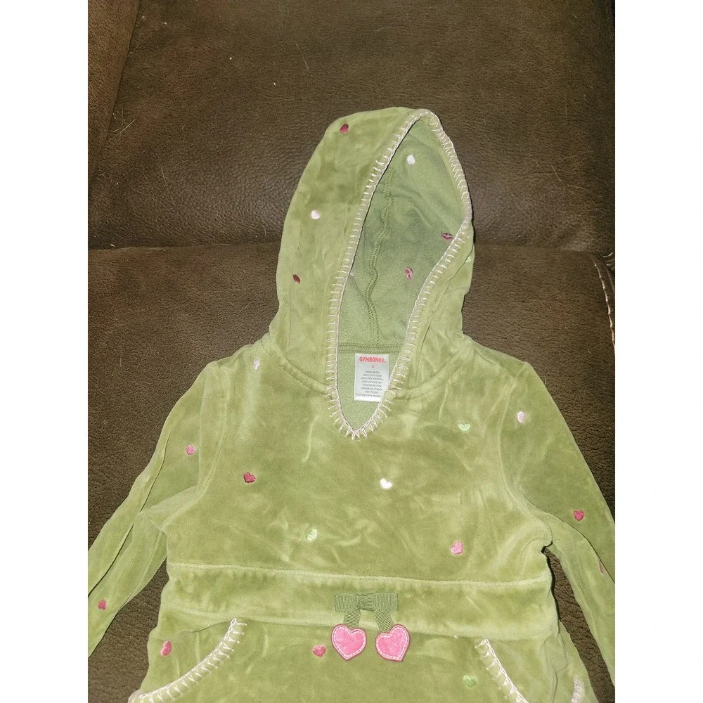 Gymboree gingerbread girl Christmas hooded green dress with pockets size 3‎